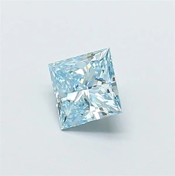 0.73ct Princess Lab Grown Diamond (Colour Fancy Intense Blue, Clarity VVS1, IGI Certified)