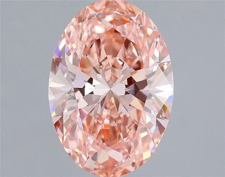 1.52ct Oval Lab Grown Diamond (Colour Fancy Vivid Pink, Clarity VVS2, IGI Certified)