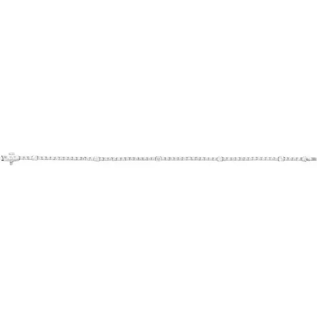 14K White Gold 1.75 CTW Lab-Grown Diamond Tennis Bracelet – 7"