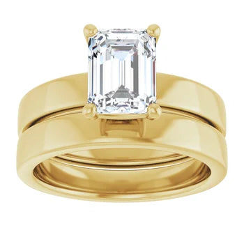 1.51 Carat Emerald Solitaire Engagement Ring