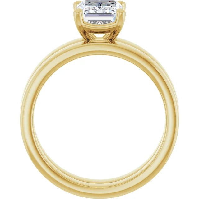 1.51 Carat Emerald Solitaire Engagement Ring