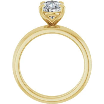 14K Yellow Gold 1.50 CT Pear Solitaire Engagement Ring