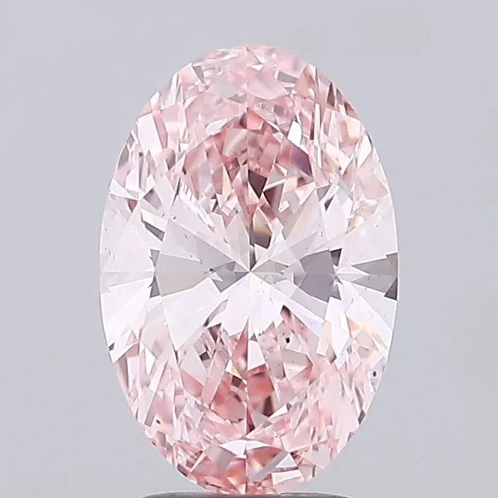 2.50ct Oval Lab Grown Diamond (Colour Fancy Vivid Pink, Clarity VS2, IGI Certified)