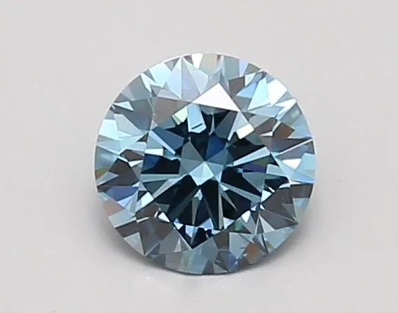 0.92ct Round Lab Grown Diamond (Colour Fancy Vivid Blue, Clarity VS1, Cut EX, IGI Certified)