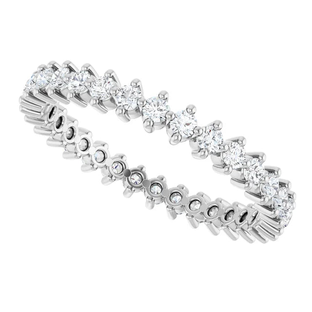 14K White 1/2 CTW Lab-Grown Diamond Eternity Band