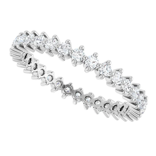 14K White 1/2 CTW Lab-Grown Diamond Eternity Band