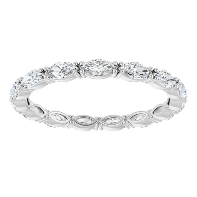 14K White 1 CTW Lab-Grown Diamond Eternity Band