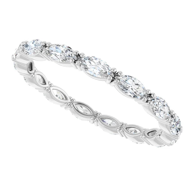 14K White 1 CTW Lab-Grown Diamond Eternity Band