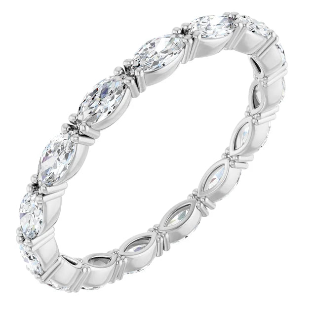 14K White 1 CTW Lab-Grown Diamond Eternity Band