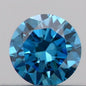 0.09ct Round Lab Grown Diamond (Colour Fancy Vivid Blue, Clarity VS2, Cut VG, IGI Certified)