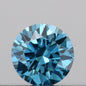 0.09ct Round Lab Grown Diamond (Colour Fancy Vivid Blue, Clarity VS2, Cut VG, IGI Certified)