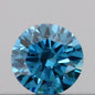 0.10ct Round Lab Grown Diamond (Colour Fancy Vivid Blue, Clarity VS2, Cut VG, IGI Certified)
