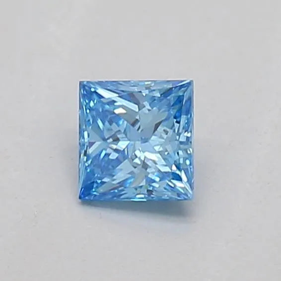 0.17ct Princess Lab Grown Diamond (Colour Fancy Vivid Blue, Clarity VS1, IGI Certified)
