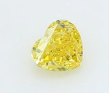 0.19ct Heart Lab Grown Diamond (Colour Fancy Vivid Yellow, Clarity VVS1, IGI Certified)