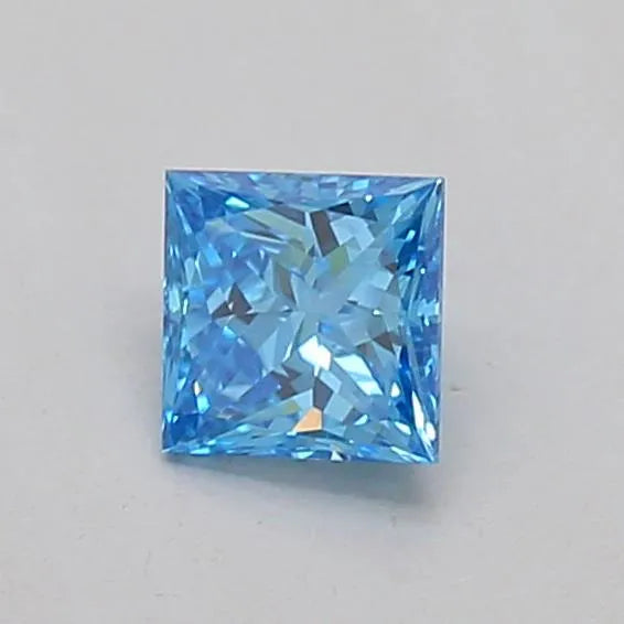0.22ct Princess Lab Grown Diamond (Colour Fancy Vivid Blue, Clarity VVS2, IGI Certified)