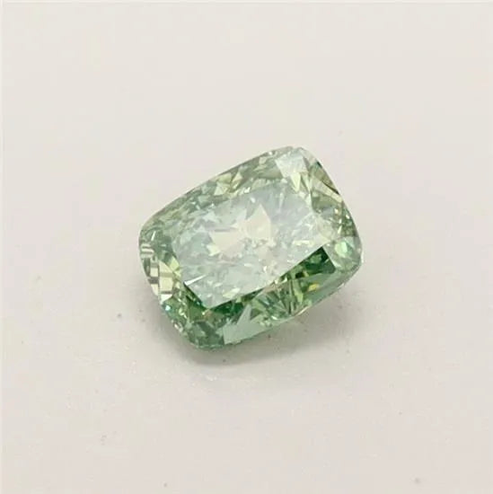 0.29ct Cushion brilliant Lab Grown Diamond (Colour Fancy Vivid Green, Clarity VS1, IGI Certified)