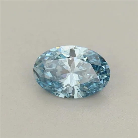 0.29ct Oval Lab Grown Diamond (Colour Fancy Vivid Blue, Clarity VS1, IGI Certified)