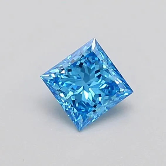0.30ct Princess Lab Grown Diamond (Colour Fancy Vivid Blue, Clarity VS1, IGI Certified)