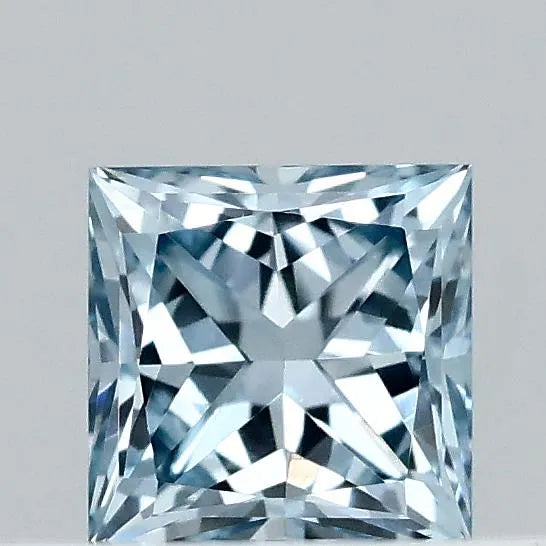 0.32ct Princess Lab Grown Diamond (Colour Fancy Vivid Blue, Clarity VVS1, IGI Certified)
