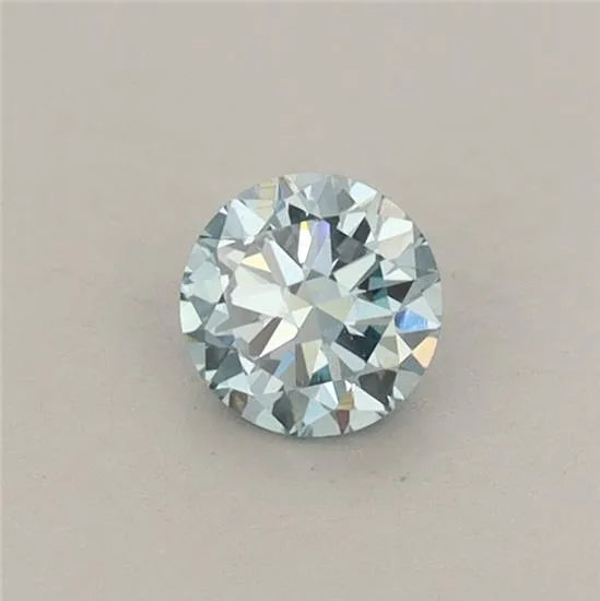 0.33ct Round Lab Grown Diamond (Colour Fancy Vivid Blue, Clarity VS1, Cut VG, IGI Certified)