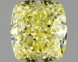 0.35ct Cushion modified Natural Diamond (Colour Faint Yellow, Clarity VS1, GIA Certified)