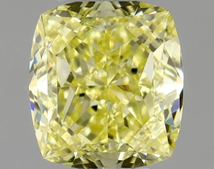 0.35ct Cushion modified Natural Diamond (Colour Faint Yellow, Clarity VS1, GIA Certified)