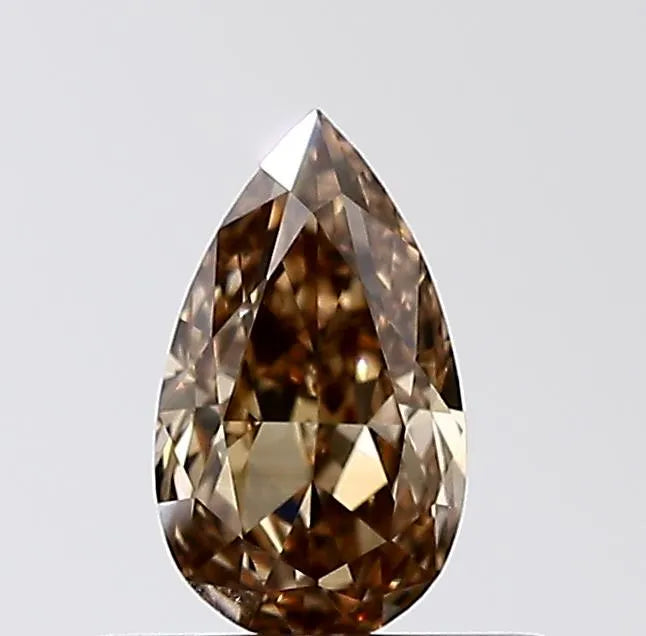 0.36ct Pear Natural Diamond (Colour Brown, Clarity VVS2, Cut GD, IGI Certified)