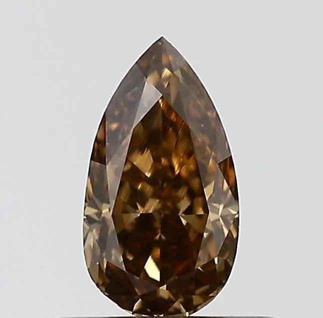 0.43ct Pear Natural Diamond (Colour Brown, Clarity VS1, Cut VG, IGI Certified)
