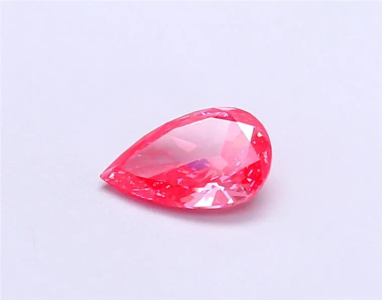 0.52ct Pear Lab Grown Diamond (Colour Fancy Vivid Pink, Clarity SI1, IGI Certified)