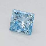 0.52ct Princess Lab Grown Diamond (Colour Fancy Vivid Blue, Clarity VVS2, IGI Certified)