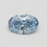 0.53ct Oval Lab Grown Diamond (Colour Fancy Vivid Blue, Clarity VVS2, IGI Certified)