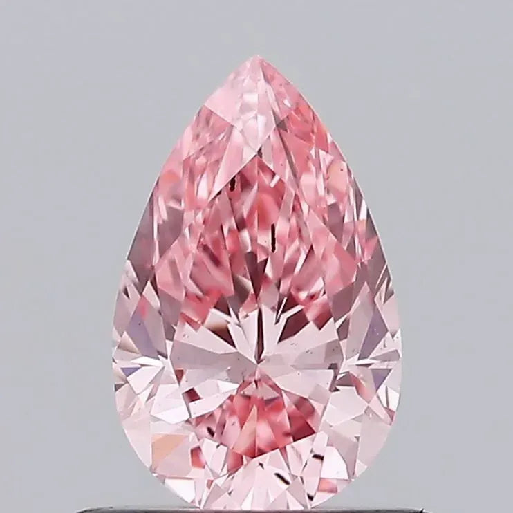 0.56ct Pear Lab Grown Diamond (Colour Fancy Intense Pink, Clarity VS2, IGI Certified)