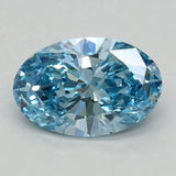 0.57ct Oval Lab Grown Diamond (Colour Fancy Vivid Blue, Clarity VS1, IGI Certified)