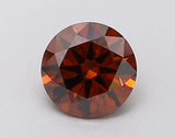 0.68ct Round Lab Grown Diamond (Colour Fancy Deep Orange, Clarity VS1, Cut EX, IGI Certified)
