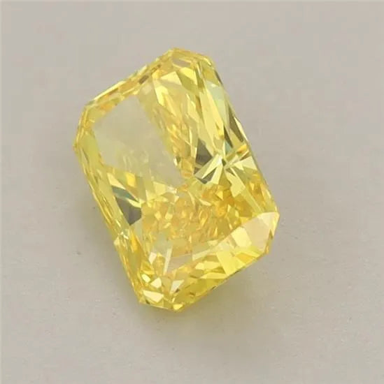 0.69ct Radiant Lab Grown Diamond (Colour Fancy Vivid Yellow, Clarity VVS2, IGI Certified)