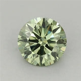 0.77ct Round Lab Grown Diamond (Colour Fancy Vivid Green, Clarity VVS2, Cut ID, IGI Certified)