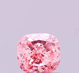 0.78ct Cushion brilliant Lab Grown Diamond (Colour Fancy Vivid Pink, Clarity VS2, Cut GD, IGI Certified)