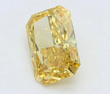 0.86ct Radiant Lab Grown Diamond (Colour Fancy Vivid Yellow, Clarity VS2, IGI Certified)
