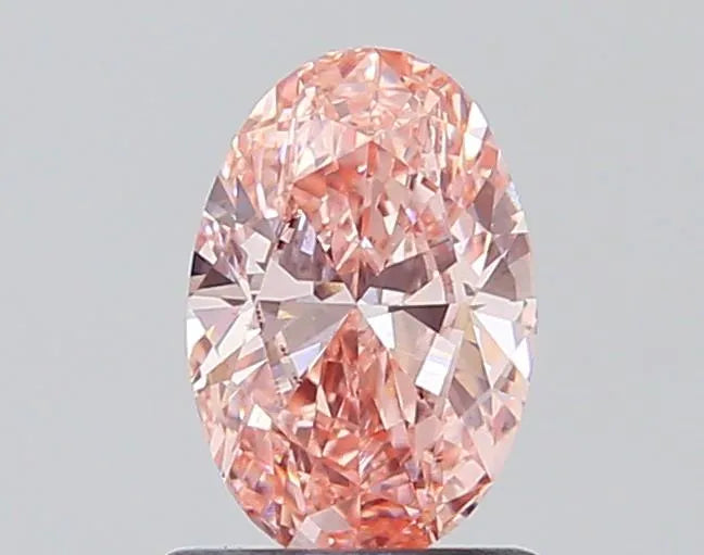 0.90ct Oval Lab Grown Diamond (Colour Fancy Vivid Pink, Clarity VS2, IGI Certified)