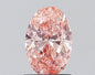 0.90ct Oval Lab Grown Diamond (Colour Fancy Vivid Pink, Clarity VS2, IGI Certified)