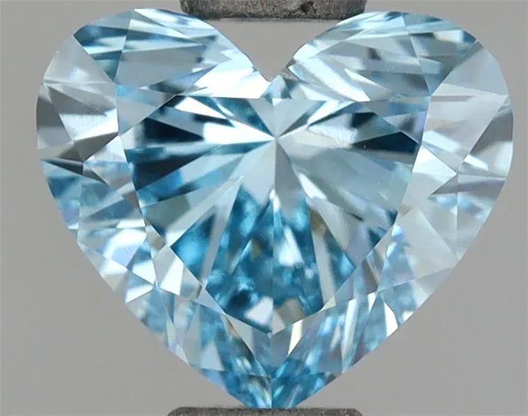 0.92ct Heart Lab Grown Diamond (Colour Fancy Vivid Blue, Clarity VS2, IGI Certified)