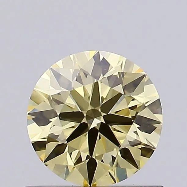 0.94ct Round Lab Grown Diamond (Colour Fancy Light Yellow, Clarity VVS2, Cut EX, IGI Certified)
