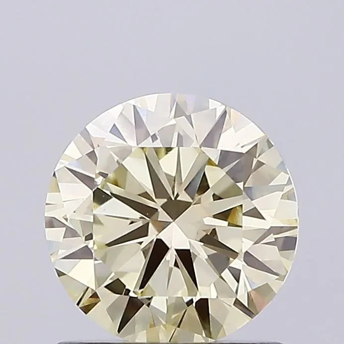 0.99ct Round Lab Grown Diamond (Colour Fancy Light Yellow, Clarity VS1, Cut EX, IGI Certified)