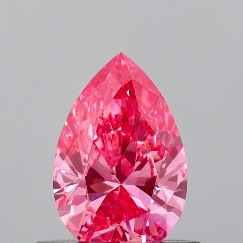 0.62ct Pear Lab Grown Diamond (Colour Fancy Vivid Pink, Clarity VS2, IGI Certified)