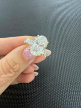 5.00ct Oval Lab-Grown Diamond Iced-Out Ring