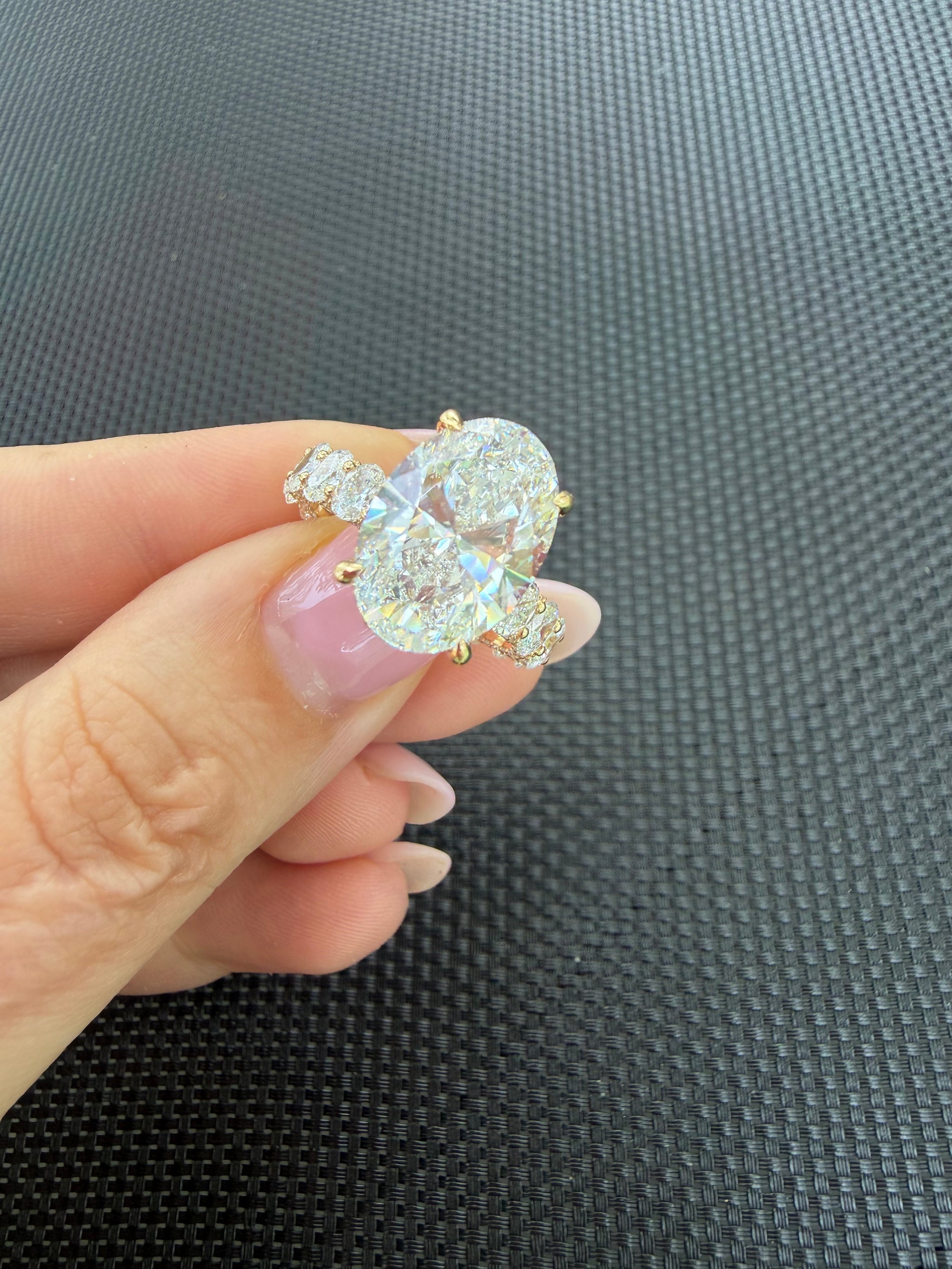 5.00ct Oval Lab-Grown Diamond Iced-Out Ring