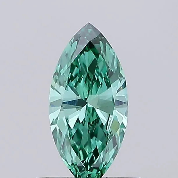 0.50ct Marquise Lab Grown Diamond (Colour Fancy Vivid Green, Clarity VVS2, IGI Certified)
