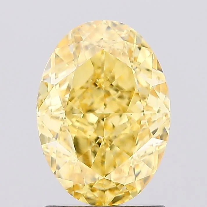 1.80ct Oval Lab Grown Diamond (Colour Fancy Vivid Yellow, Clarity VS1, IGI Certified)