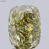2.67ct Cushion brilliant Lab Grown Diamond (Colour Fancy Gray Yellow, Clarity VS1, IGI Certified)
