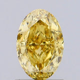 0.92ct Oval Lab Grown Diamond (Colour Fancy Intense Yellow, Clarity VS1, Cut GD, IGI Certified)